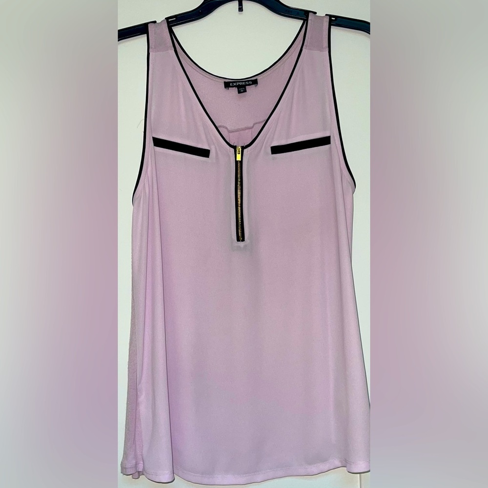 Express Tank Top Size M purple/lilac color with black trim. GUC